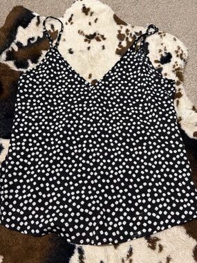 SHEIN Black Daisy Print Spaghetti Strap Tank